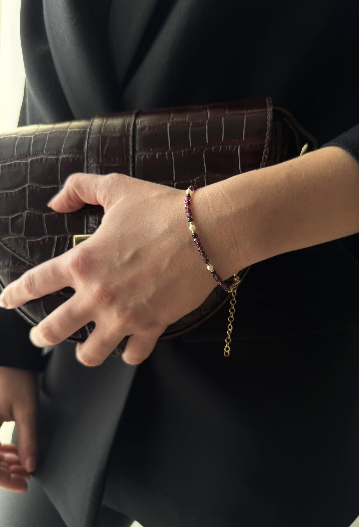 Bransoletka Golden Garnet Charm